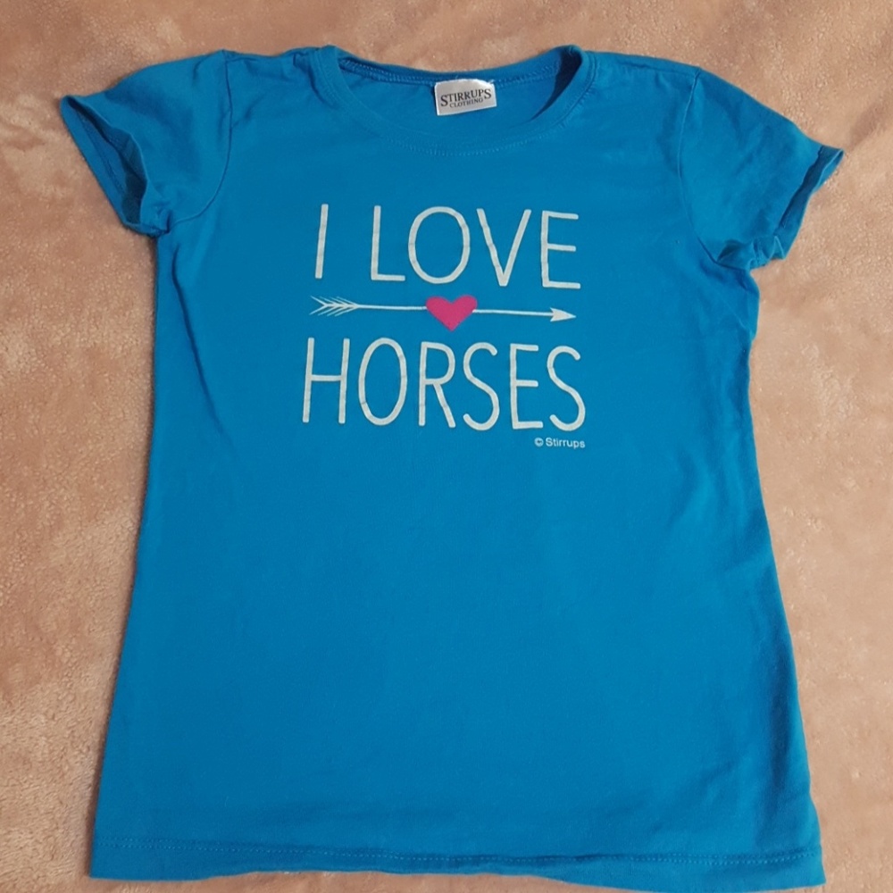 I love horses girls tshirt - Picture 1 of 4